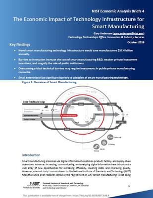 NIST 智能制造技術基礎設施對數字技術服務的經濟影響與新紀元